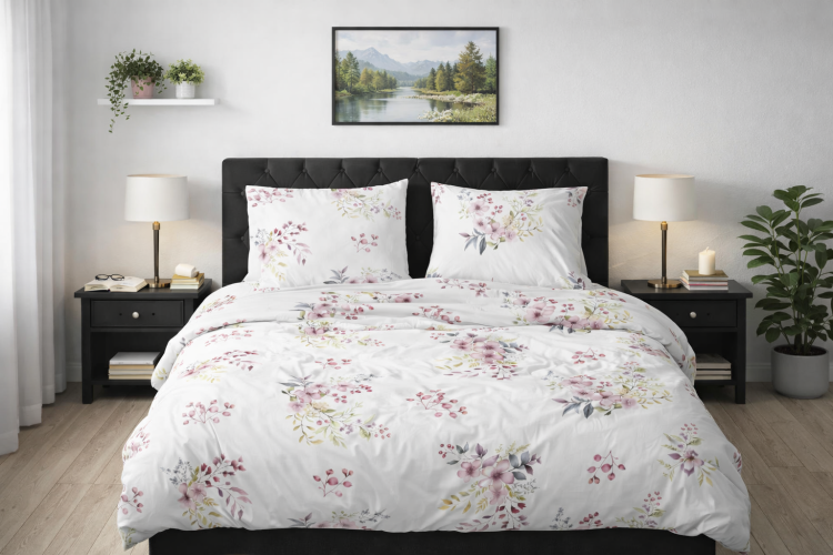 Pościel 200x200cm + 2 Poszewki 100% Bawełna P1994 Fabryka-Pościeli