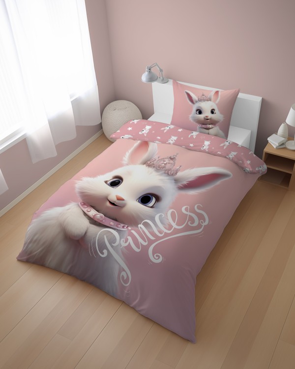 Pościel 160x200cm + Poszewka 100% Bawełna Princess 5703A Detexpol