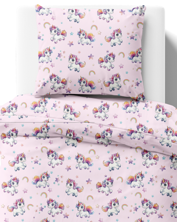 Pościel 160x200cm + Poszewka 100% Bawełna Kucyki Pony 5708A Detexpol