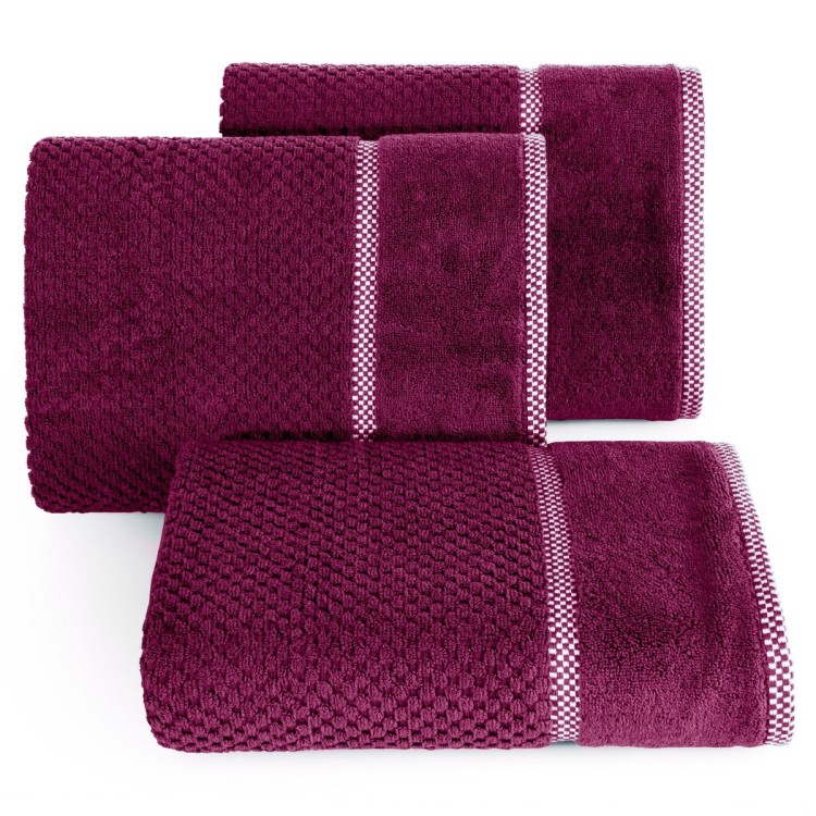 Ręcznik 70x140 540g 100% Bawełna Caleb Amarantowy Eurofirany