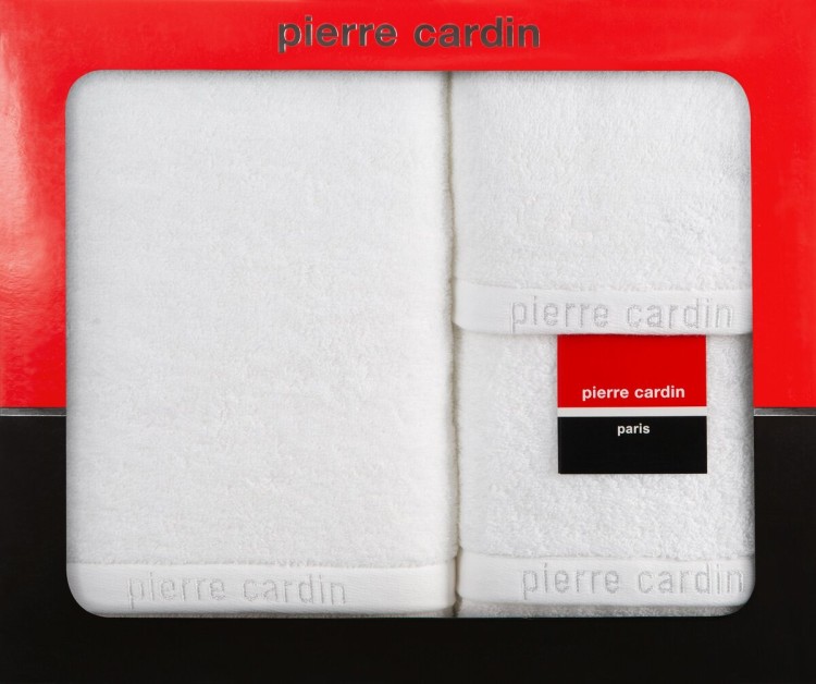 Komplet Trzech Ręczników 100% Bawełna 430g PIERRE CARDIN EVI Biały Eurofirany