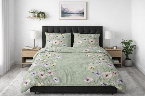 Pościel 150x200 + 2 Poszewki 50x60 100% Bawełna P1993 Fabryka Pościeli