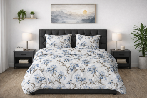 Pościel 150x200 + 2 Poszewki 50x60 100% Bawełna P2031 Fabryka Pościeli