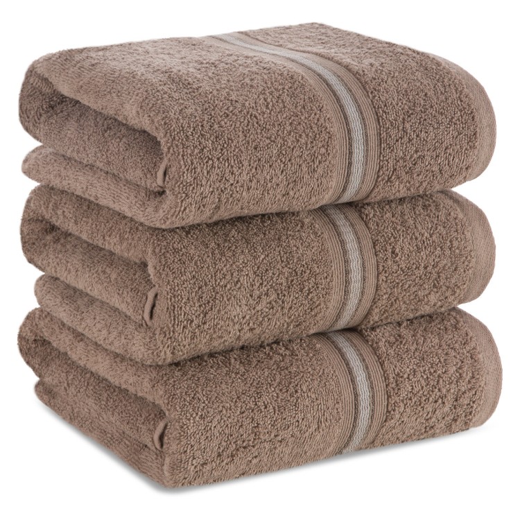 Ręcznik 70x140cm 500g 100% Bawełna Tris Ciemny Beżowy Eurofirany