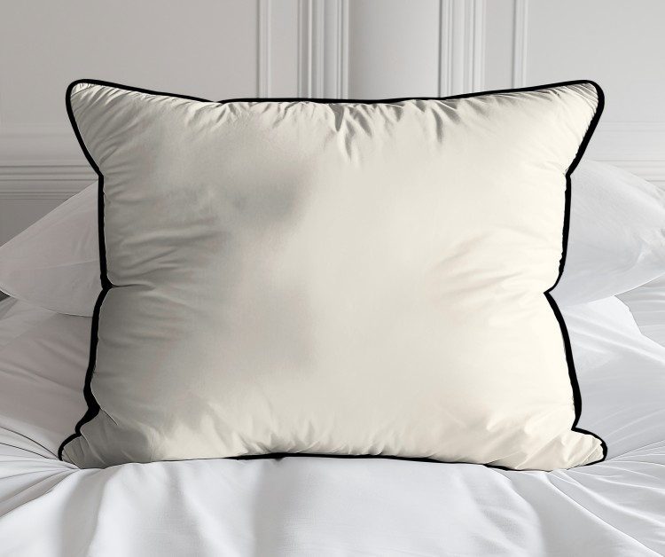 Pościel 220x200 + 2 Poszewki Satyna 100% Bawełna Pure z Bizą Ecru Detexpol