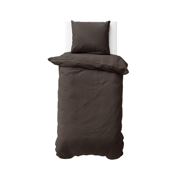 Pościel 140x200 + Poszewka Satyna 100% Bawełna Adamaszek Pure Mocha Fabryka Pościeli