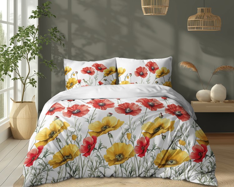 Pościel 180x200cm + 2 Poszewki 100% Bawełna 5758A Detexpol