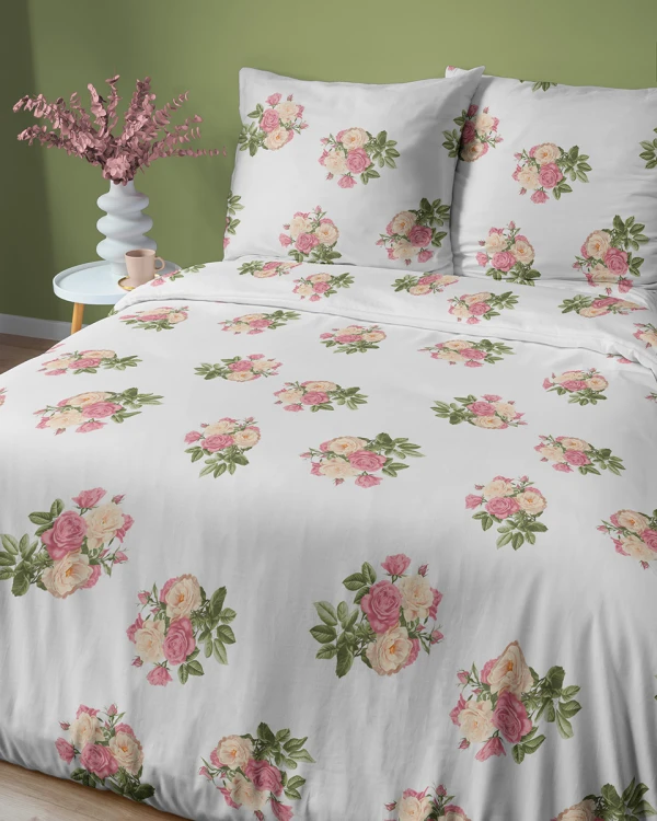 Pościel 180x200 + 2 Poszewki Satyna 100% Bawełna 5805A Detexpol
