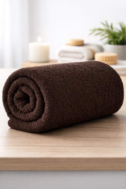 Ręcznik 90x180cm 450g 100% Bawełna Aurora Brązowy Fabryka Poscieli