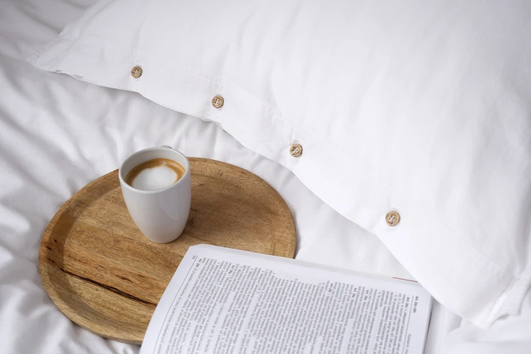 Pościel z Ozdobnymi Guzikami 160x200 + 2 Poszewki 100% Bawełna Pure Biała Detexpol