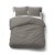 Pościel z Ozdobnymi Guzikami 160x200 + 2 Poszewki 100% Bawełna Pure Ciepłoszara Detexpol