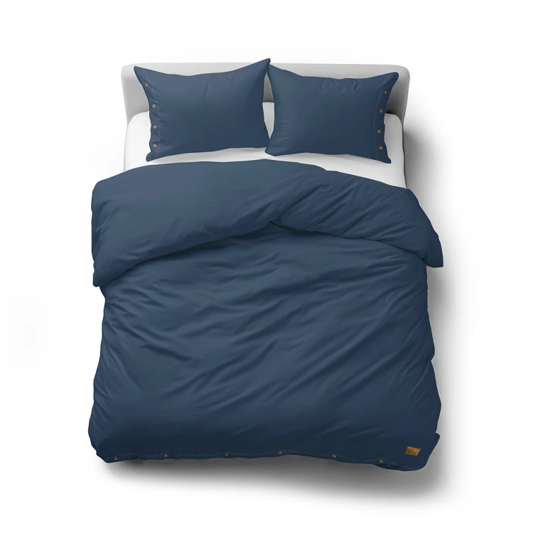 Pościel z Ozdobnymi Guzikami 160x200 + 2 Poszewki 100% Bawełna Pure Denim Detexpol