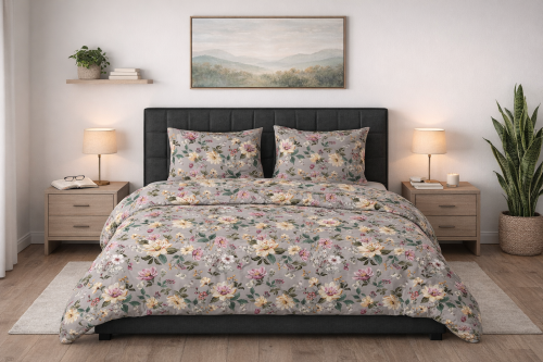 Pościel 160x200 + 2 Poszewki 50x70 100% Bawełna P2002 Fabryka Pościeli