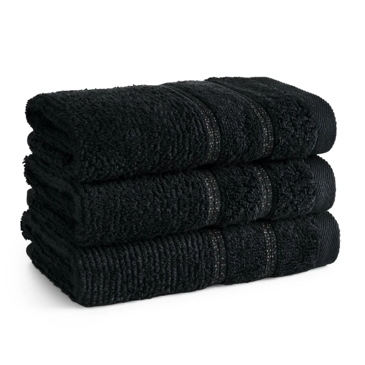 Ręcznik 70x140 500g 100% Bawełna Amira Czarny Eurofirany