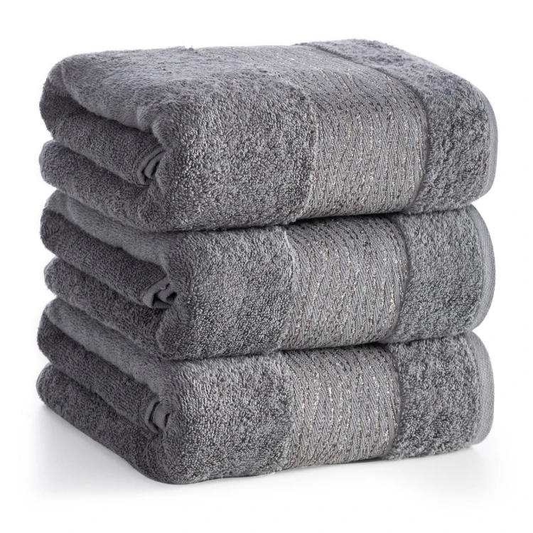 Ręcznik 70x140 500g 100% Bawełna Amber Stalowy Eurofirany