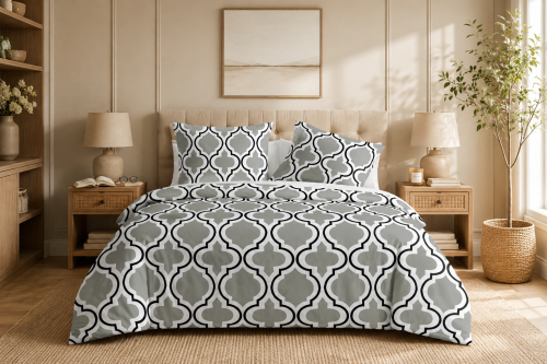 Pościel 220x200 + 2 Poszewki 100% Bawełna P1354 Famitex