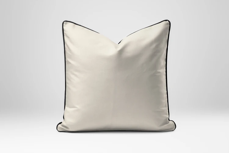 Poszewka 40x40cm Satyna 100% Bawełna Pure z Bizą Ecru Detexpol