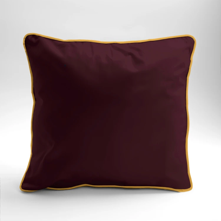 Poszewka 40x40cm Satyna 100% Bawełna Pure z Bizą Burgundowa Detexpol