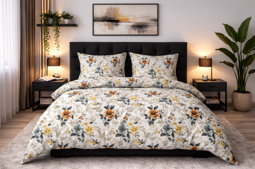 Pościel 220x200 + 2 Poszewki 100% Bawełna P2014 Famitex