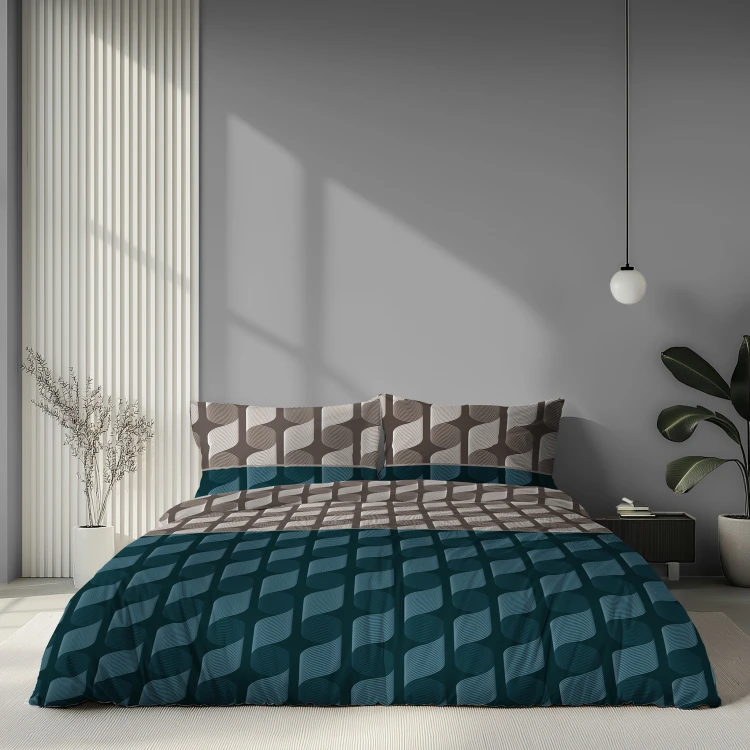Pościel 160x200 + 2 Poszewki Satyna 100% Bawełna 6067A Detexpol
