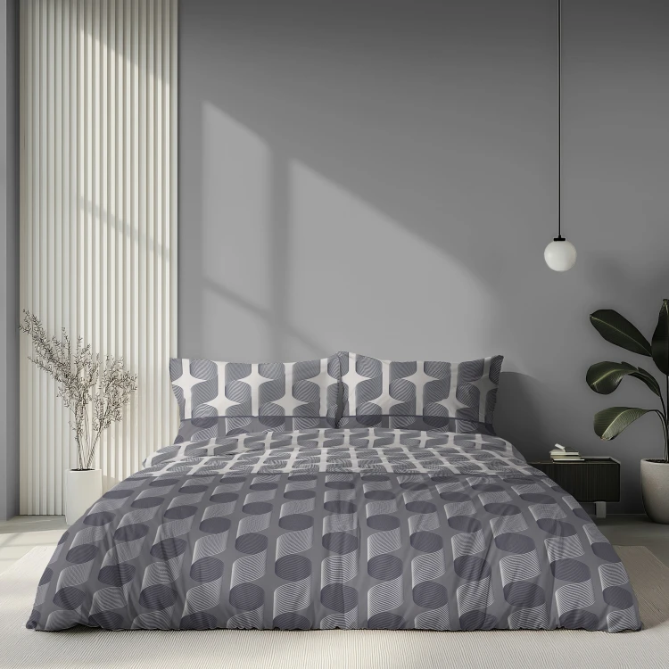 Pościel 160x200 + 2 Poszewki Satyna 100% Bawełna 6067B Detexpol