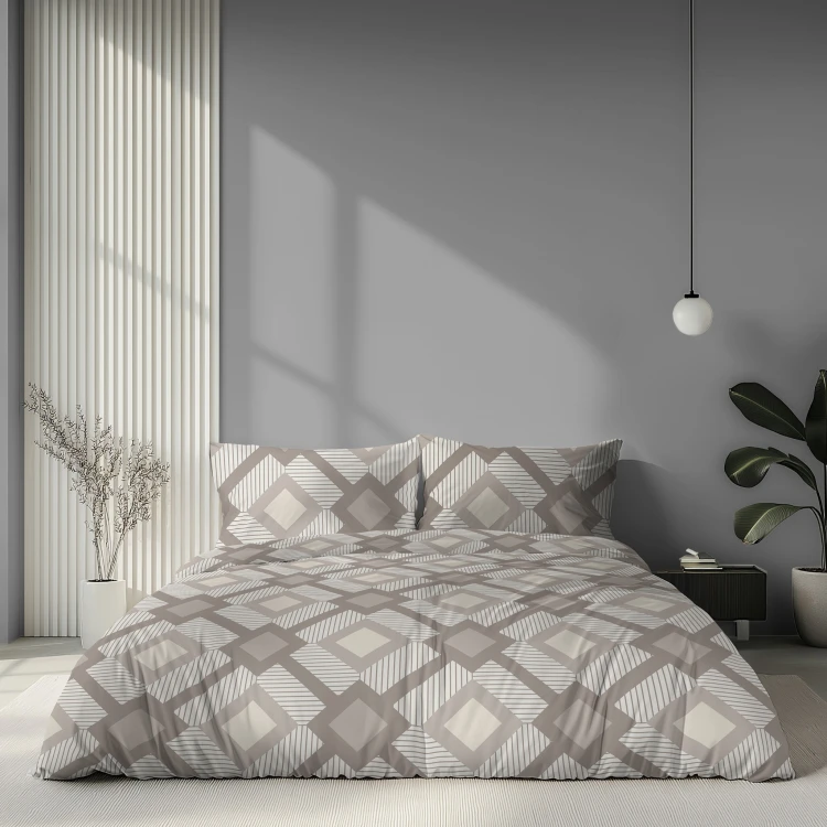 Pościel 160x200 + 2 Poszewki Satyna 100% Bawełna 6068B Detexpol