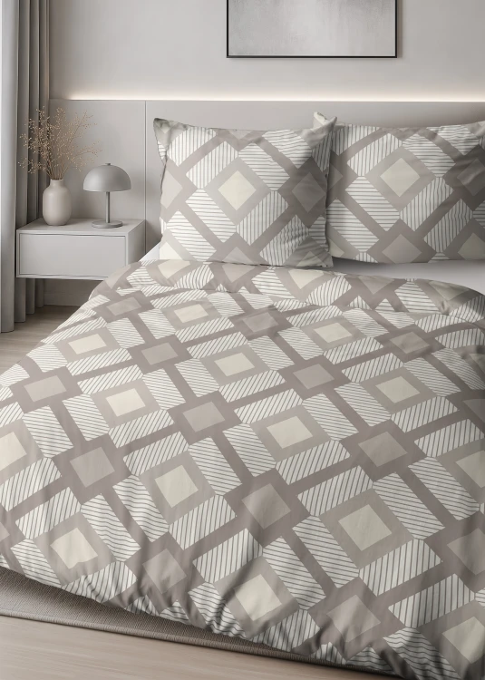 Pościel 160x200 + 2 Poszewki Satyna 100% Bawełna 6068B Detexpol