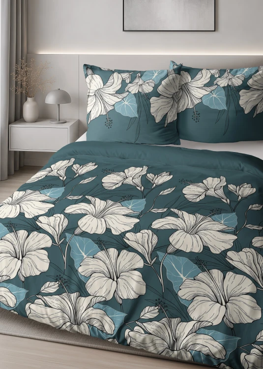 Pościel 180x200 + 2 Poszewki Satyna 100% Bawełna 6062B Detexpol