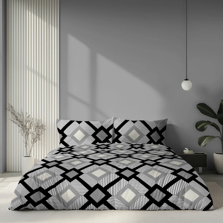 Pościel 180x200 + 2 Poszewki Satyna 100% Bawełna 6068A Detexpol