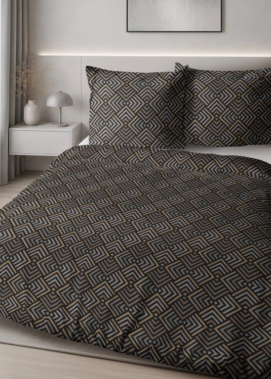 Pościel 180x200 + 2 Poszewki Satyna 100% Bawełna 6069B Detexpol