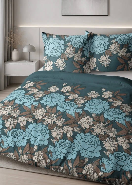 Pościel 220x200 + 2 Poszewki Satyna 100% Bawełna 6065A Detexpol