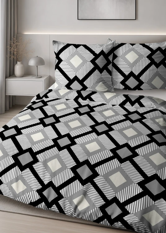 Pościel 220x200 + 2 Poszewki Satyna 100% Bawełna 6068A Detexpol