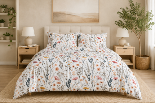 Pościel 200x200 + 2 Poszewki 100% Bawełna P2087 Famitex