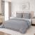 Pościel z Falbaną 160x200 + 2 Poszewki Mikrofibra Ciemno Szara Detexpol