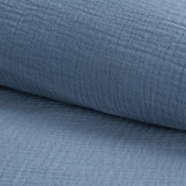 Pościel Muślinowa 220x200 + 2 Poszewki 100% Bawełna Niebieska Eurofirany