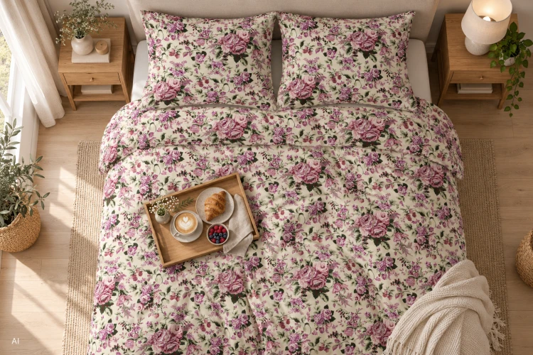 Pościel 160x200 + 2 Poszewki 100% Bawełna P550 Harmony Collection Famitex