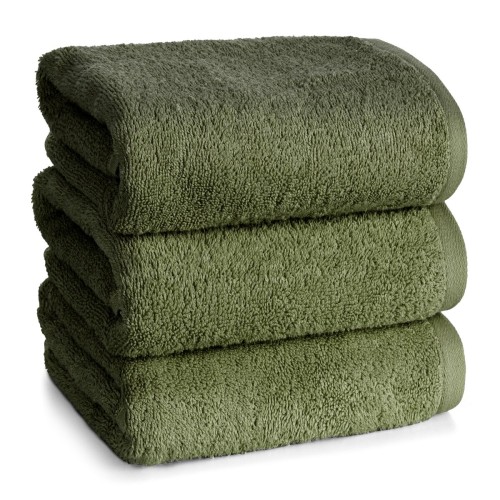 Ręcznik 50x90 500g 100% Bawełna Basic2 Oliwkowy Eurofirany