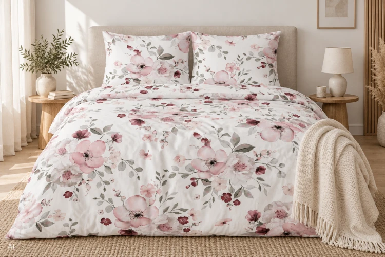 Pościel 160x200 + 2 Poszewki 100% Bawełna P1474 Harmony Collection Famitex