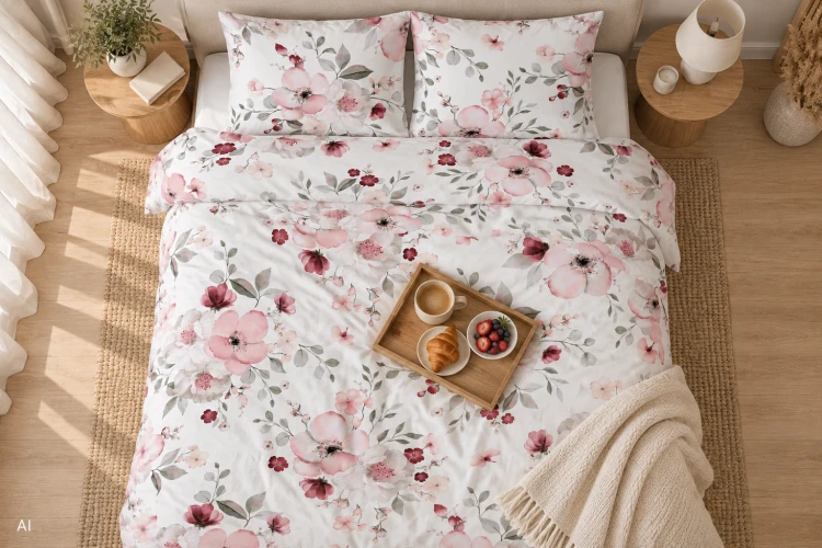 Pościel 160x200 + 2 Poszewki 100% Bawełna P1474 Harmony Collection Famitex
