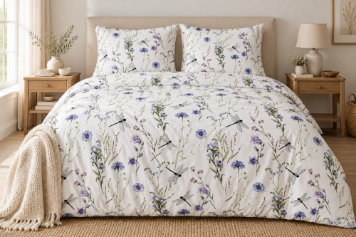 Pościel 160x200 + 2 Poszewki 100% Bawełna P1705 Harmony Collection Famitex