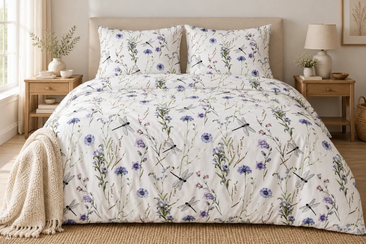 Pościel 160x200 + 2 Poszewki 100% Bawełna P1705 Harmony Collection Famitex