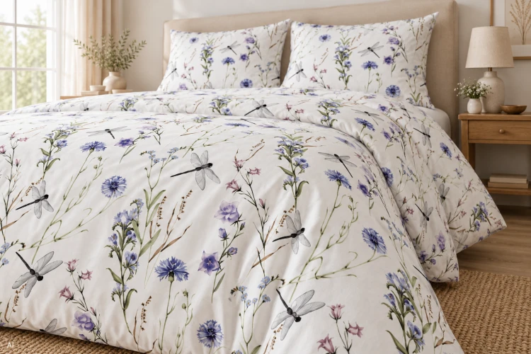 Pościel 160x200 + 2 Poszewki 100% Bawełna P1705 Harmony Collection Famitex