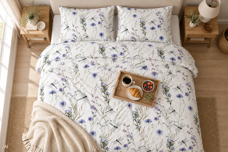 Pościel 160x200 + 2 Poszewki 100% Bawełna P1705 Harmony Collection Famitex