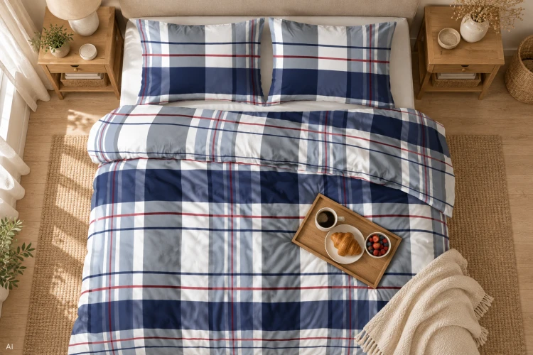 Pościel 160x200 + 2 Poszewki 100% Bawełna P1846 Harmony Collection Famitex