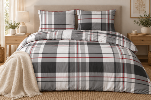 Pościel 160x200 + 2 Poszewki 100% Bawełna P1847 Harmony Collection Famitex