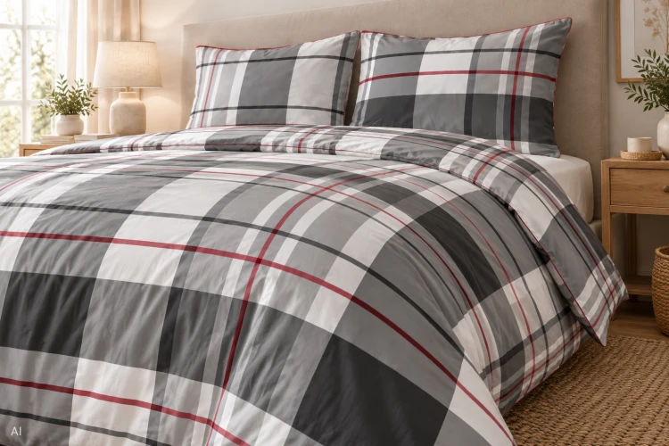 Pościel 160x200 + 2 Poszewki 100% Bawełna P1847 Harmony Collection Famitex