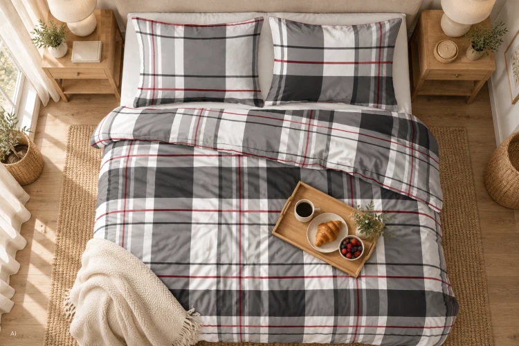 Pościel 160x200 + 2 Poszewki 100% Bawełna P1847 Harmony Collection Famitex