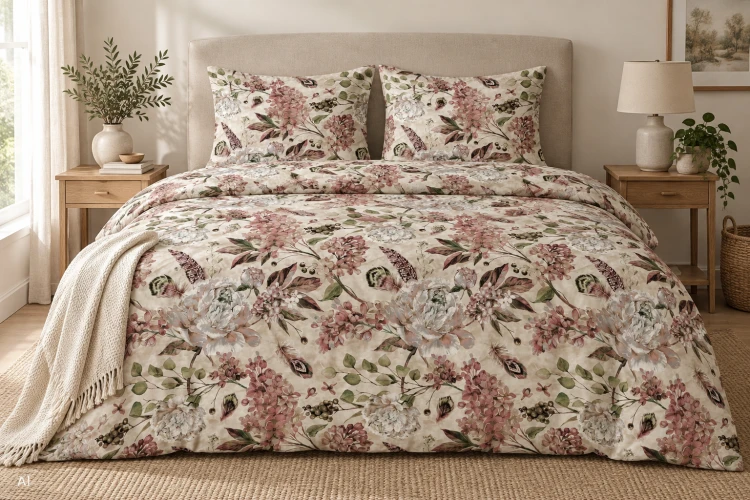 Pościel 160x200 + 2 Poszewki 100% Bawełna P1953 Harmony Collection Famitex