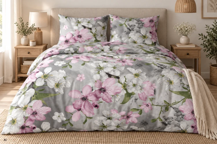 Pościel 160x200 + 2 Poszewki 100% Bawełna P1918 Harmony Collection Famitex