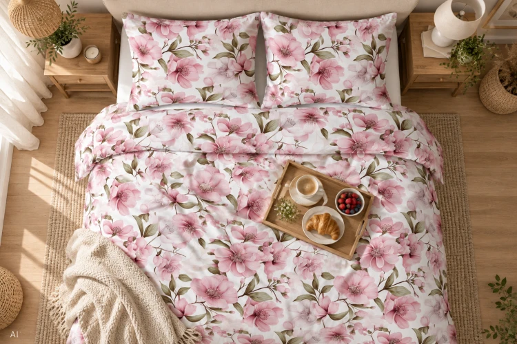 Pościel 160x200 + 2 Poszewki 100% Bawełna P1893 Harmony Collection Famitex